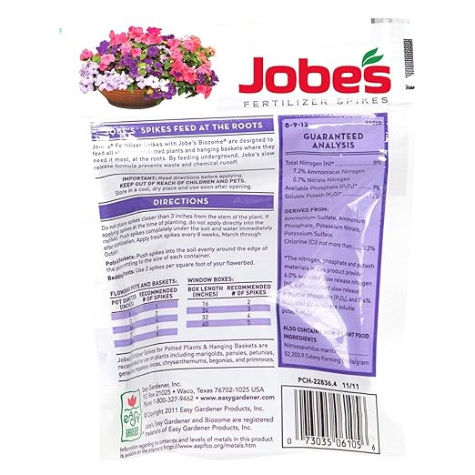 Jobe's Fertilizer Spikes for Flowering Plants (54 Spikes)