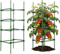 NOVWANG Square Tomato Cages, 10.6 inches x 48 inches Square Plant Support Stakes Tomato Trellis for Tomato Pepper Vegetable Support Plant Support for Garden Patio Farm