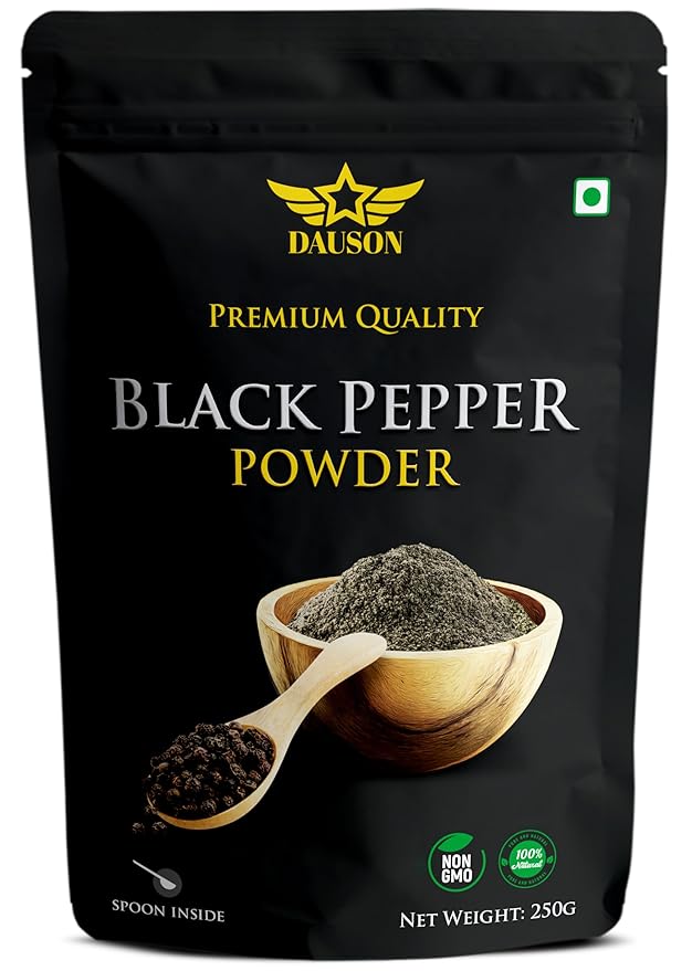 Black Pepper Powder for Cooking | Fine Powder Form,100% Pure, No Colors, No Additives | Kitchen Staple for Chefs, Home Cooks & Restaurants