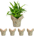 Premium 4.5” STD Plant Pot Covers, Decorative Plant Sleeve for Indoor & Outdoor House Plants, Reusable and Gift-Ready for Flower Pots, Green-Print, Pack of 5