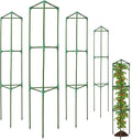 Tomato Cages for Garden,4 Pack 50in Tall Tomato Plant Support Stakes Adjustable Heavy Duty Steel Plant Tower Stakes, Updated Cucumber Trellis Garden Cages for Climbing Plants Vegetable Flowers