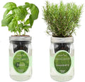 2-Pack Hydroponic Mason Jar Herb Garden Kit, Indoor Herb Garden Self-Watering Starter Kit, New Christmas Gift for Mom (Basil,Rosemary)