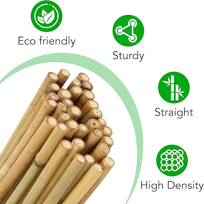 SWANGSA 5 Pack 3Ft Bamboo Trellis for Climbing Plants Support, Fan-Shaped Ladder Trellis for Outdoor and Indoor Potted Plants Cucumber Garden Stakes