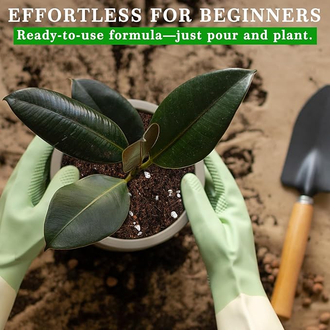 Premium Tropical Potting Mix with Perlite 10qt- Natural Organic Potting Soil for Superior Drainage & Breathability