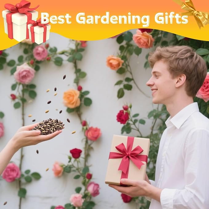 1000+ Climbing Rose Seeds Mixed 9 Color - Non-GMO Perennial Vine Flower for Garden Decor, Arch Fence Trellis, Easy to Plant Outdoor Blooming Seeds for DIY Gardeners, Home Landscaping
