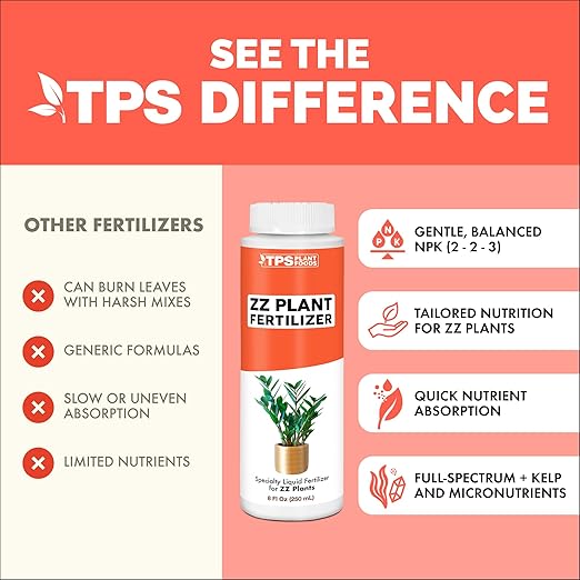 ZZ Plant Fertilizer – Liquid Plant Food for Glossy Green Leaves, Stronger Roots & Healthy New Growth, 32 oz