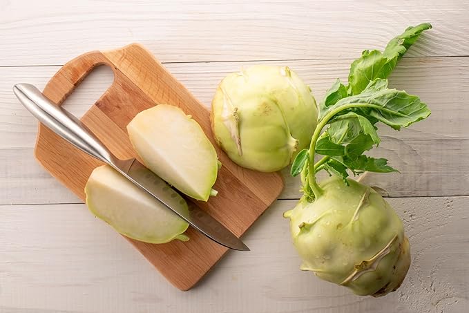 Giant White Kohlrabi Seeds for Planting - Plant & Grow 300 Heirloom Kohlrabi Seeds Home Outdoor Garden - Great Gardening Gift, 2 Packets