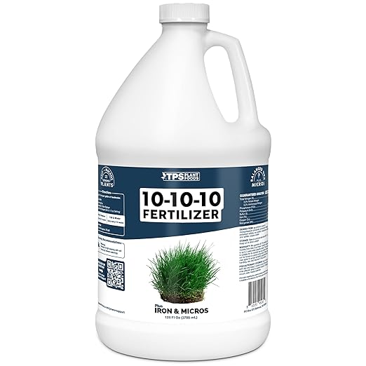 Liquid 10-10-10 Fertilizer for Lawn and Garden – Plant Food for Balanced Nutrition, Greener Growth & Stronger Root Development, 1 Gallon