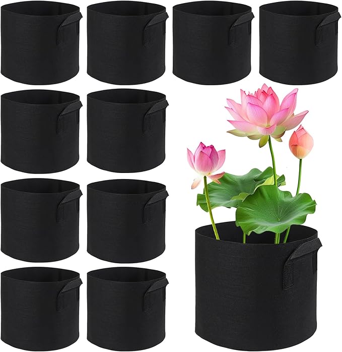 XGBDL 10 Pack Lily Plant Pots for Pond, Aquatic Pond Planter for Pond Reusable Pond Plant Basket Grow Bags for Pond, Aquatic Plants, Potato, Carrot, Onion, Flower