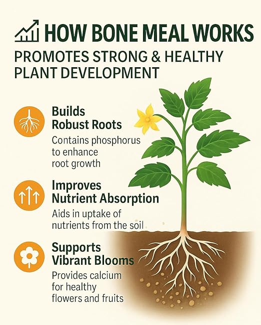 𝐁𝐄𝐒𝐓𝐒𝐄𝐋𝐋𝐄𝐑 Organic Bone Meal Fertilizer by Gardenera (4-12-0 NPK) All-Natural Plant Food Source of Nitrogen and Phosphorus for Bulbs, Gardens, Potted Plants, Trees, and Shrubs - 4 QUARTS