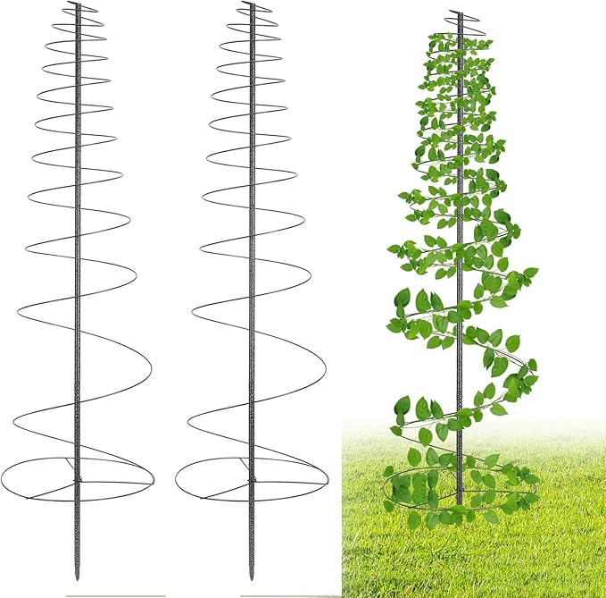 Outdoor Metal Trellis for Climbing Plants, Heavy Duty Rustproof Garden Trellis 45in, Sturdy Plant Support for Roses, Ivy, Tomatoes, Cucumbers, Flowers