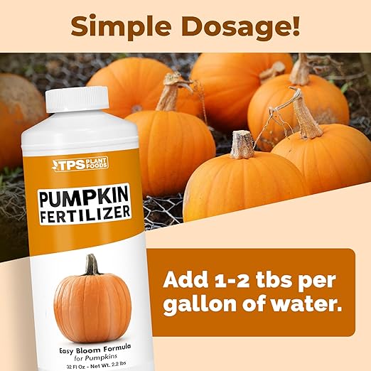 Pumpkin Fertilizer – Liquid Plant Food for Bigger Pumpkins, Vigorous Vines & Larger Harvests, 32 oz
