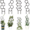 4 Pcs Trellises for Climbing Plants Indoor Metal Climbing Plant Support Metal Plant Trellis for Pots Garden Trellis for Climbing Plants for Plant Lovers (Style 1)