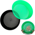 2 Pcs Round Garden Soil Sieve Pan Sand Sifter Set for Sieve Work of Small Gravel, Soil, Sand