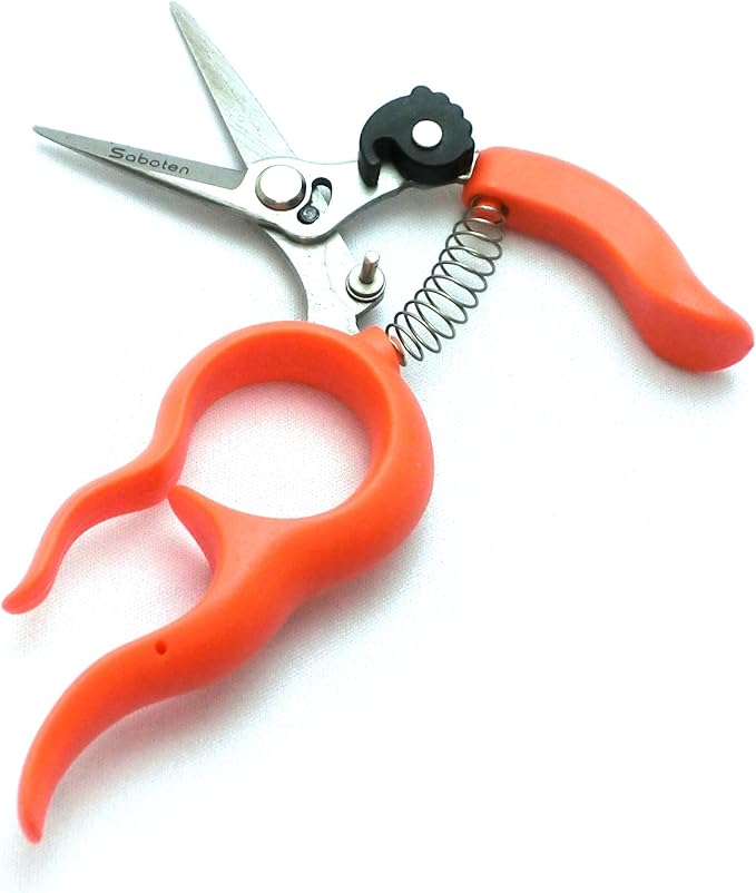 Saboten Hold-free Stainless Steel Harvest Scissors 1318S (Japan Import)