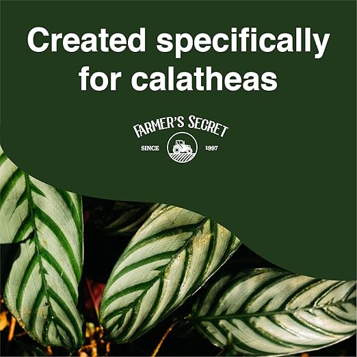 Farmer's Secret Calathea Liquid Plant Food Fertilizer (8oz) - Super Concentrated - 6:5:3 Ratio - Promotes Growth and New Shoots