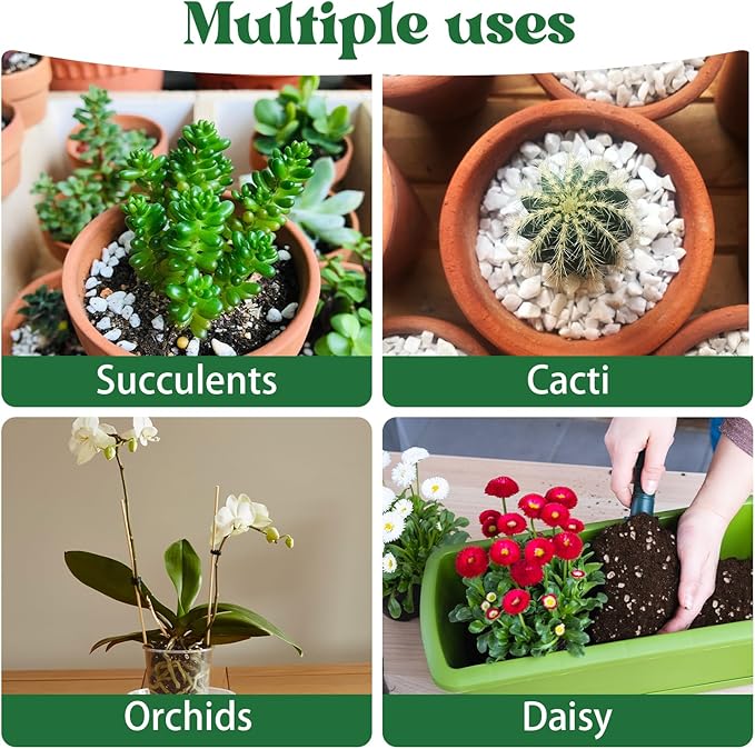 Organic Perlite for Plants,4 Quart Premium Horticultural Perlite for Indoor and Outdoor Plants,Enhance the Ventilation and Drainage of the Soil,Optimal for Potting Mixes