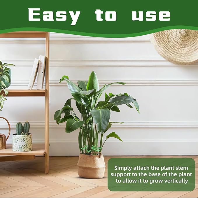 Plant Stem Support - 32pcs Plastic Climbers Stem Holders,Reusable Plants Holder Hook for Indoor Home Garden Healthy Growth Home Garden