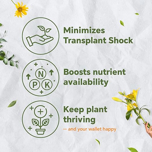 RichFarm Booster, 5 Pouch, Indoor or Outdoor Root Stimulator for Plant, Billion Microbes, Work with Any Fertilizer or Plant Food, Organic, Soil Condition Powder, for Garden, Pots and Lawns