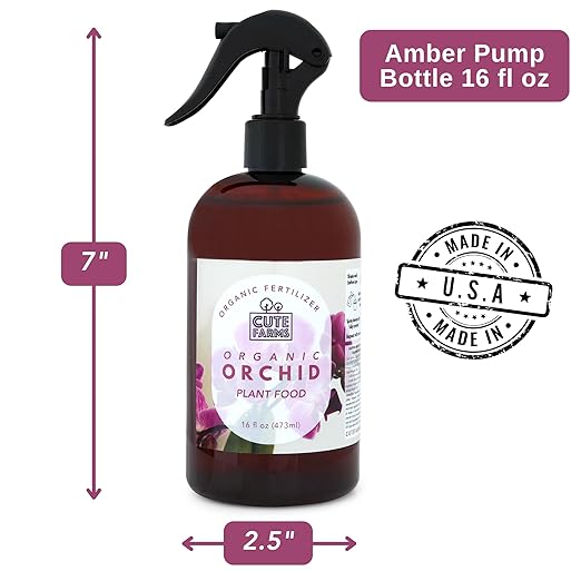 Organic Liquid Plant Food for Orchids - Bloom Booster Plant Food for Orchid Plants (16 oz) Cute Farms