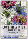 Seed Needs, Mixture of Love in A Mist Seeds - 300 Heirloom Seeds for Planting Nigella Jewels - Colorful Blooms to Attract Pollinators to a Butterfly Garden (1 Pack)