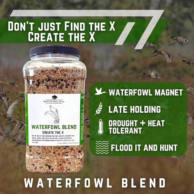 Clover Food Plot Seed for Deer and Turkeys, 1/2 Acre or 3 Acre, 5 Types of Clover, Perennial Blend, Cold Hardy, Drought Tolerant, Highly Palatable (1/2 Acre (3.5lbs))