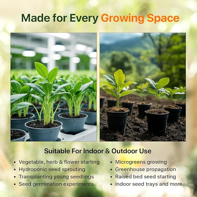 WONDER SOIL | 250 Organic Seed Starter Pellets | Ready to Plant Seed Starting Soil Loaded with Pre-Mixed Nutrients | Fast Germination | Indoor or Outdoor | 250 Count