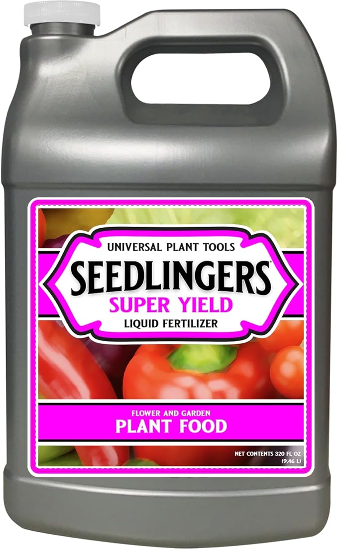 Seedlingers Super Yield Flower & Garden All Purpose Plant Food 128 oz Gallon Concentrate