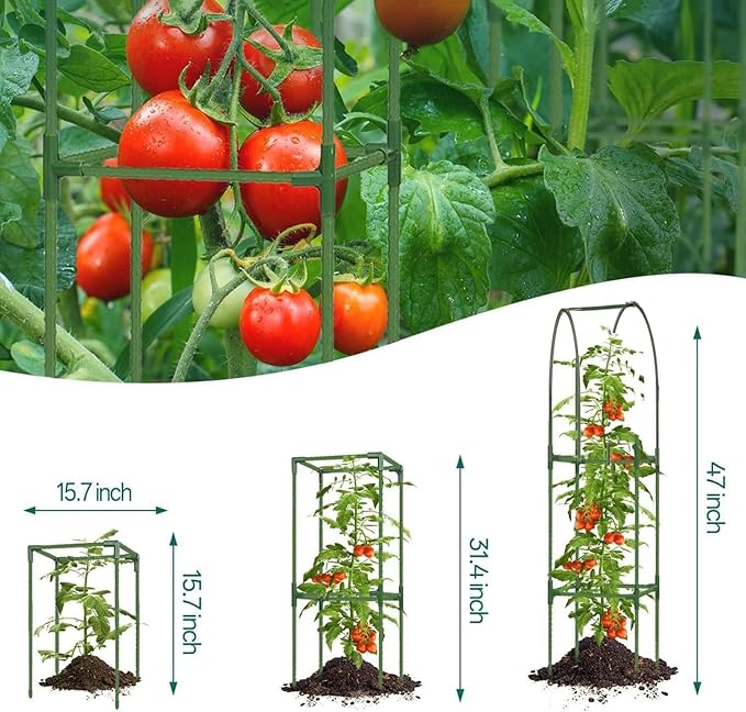 Garden Arch Trellis for Climbing Plants Outdoor, Lightweight Metal+PE Coated Garden Arch Trellis Plant Stand for Climbing Vines, Lawn Tower & Garden Support Structure