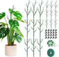 Honeydak 18 Pack Monstera Plant Support Plant Support Stakes for Indoor Plants Stackable Monstera Climbing Sticks with Orchid Clips Twist Ties for Potted Tomato Pothos Philodendron