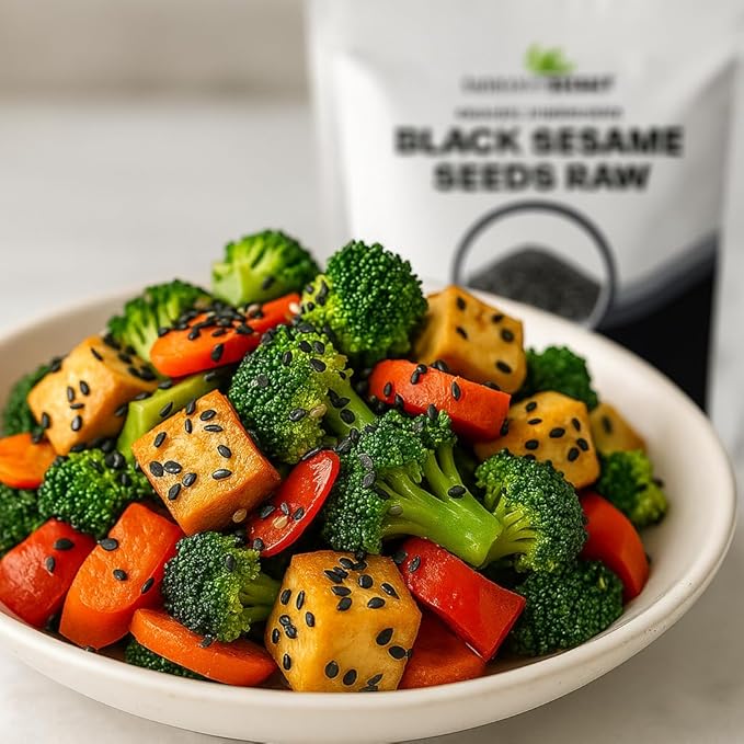 Mayan's Secret - Organic Black Sesame Seeds Raw – USDA Certified, Vegan, Non-GMO, Gluten-Free – High Protein & Nutrient-Rich Superfood – (907g) 2lbs