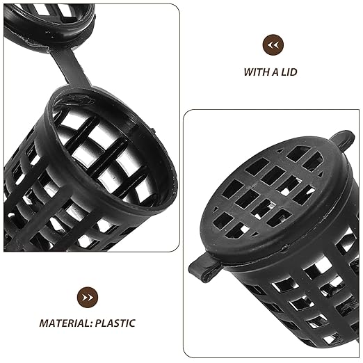 Yardwe 50pcs Bonsai Fertilizer Baskets, Fertilizer Mesh Baskets Garden Nursery Pots with Lid Planting Nutrition Cups for Succulent, Orchid, Bonsai