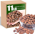 11LB Organic Expanded Clay Pebbles,for Soil Hydroponic Rocks Orchids,Indoor Plants,Succulents (11)