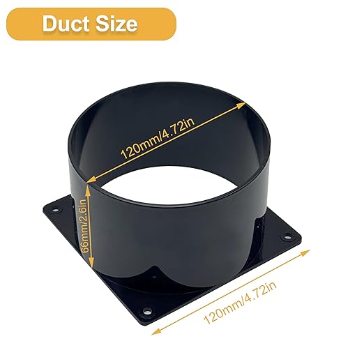 4.72in 12V DC Small Axial Exhaust Duct Fan Soldering Fan, AC 100V-240V Speed Control, with Filter Pad, Welding Fume Smoke Extractor, for Soldering Fume 3D Laser Paint Booth DIY