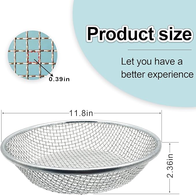 3/8 Inch Soil Sifter for Gardening, Rock Sifter for 5gallon,Compost Sifter Dirt Sifter,Captures Dirt Rocks Sawdust