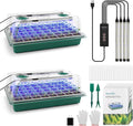 BlumWay Seed Starter Tray with Grow Light,2 Pack 80 Cells Seedling Tray Kit with Humidity Dome/Indoor Plant Starter Kit, Adjustable Brightness Plant Germination Trays
