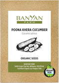 Banyan Botanicals Organic Cucumber Seeds – Heirloom Poona Khera (Cucumis Sativus) Seeds –Tender & Crisp for Eating or Pickling – 30 Count – Open Pollinated Non-GMO Easy-to-Grow