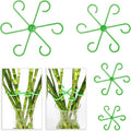 4 Pcs Plant Stem Supports for Indoor Plants, Assorted Sizes Plastic Plant Stabilizer Growth Accessories Plant Stakes Holders for Monstera Potted Climbing Plant (4, Green)