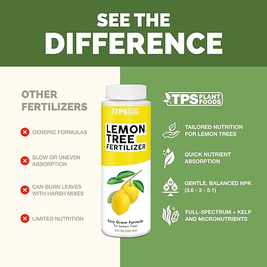 Lemon Tree Fertilizer – Liquid Plant Food for More Fruit, Better Flowering & Stronger Root Development, 32 oz