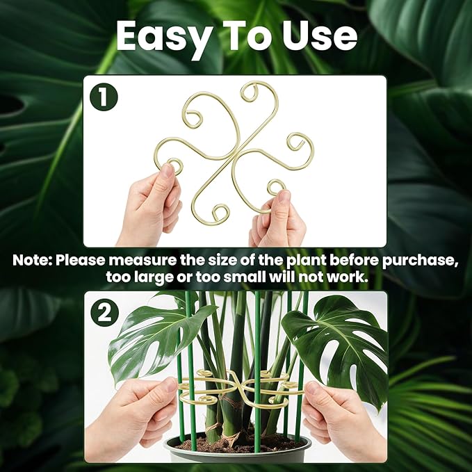 5pcs Plant Stem Support，Metal Shaped Support Frame For Outdoor & Indoor Plant Growth Stereotypes-Medium
