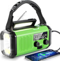 Leaton Hand Crank Emergency Radio, 10000mAh Solar Powered NOAA/AM/FM Weather Radio with Multi-Function LED Flashlight and Cell Phone Charger for Indoor/Outdoor Emergencies