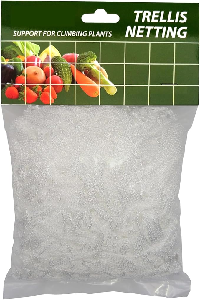 Plant Trellis Netting, 5x30 Ft Polyester Square Mesh Trellis Net Support for Climbing Plants, Bean, Pea, Garden Bed Vines, Grow Tents