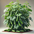 Cucumber Bush Seeds – Open-Pollinated | 40-45 Days to Harvest | Compact, High-Yielding Variety for Small Spaces & Containers