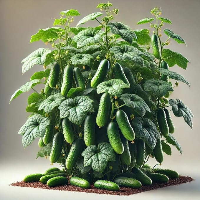 Cucumber Bush Seeds – Open-Pollinated | 40-45 Days to Harvest | Compact, High-Yielding Variety for Small Spaces & Containers