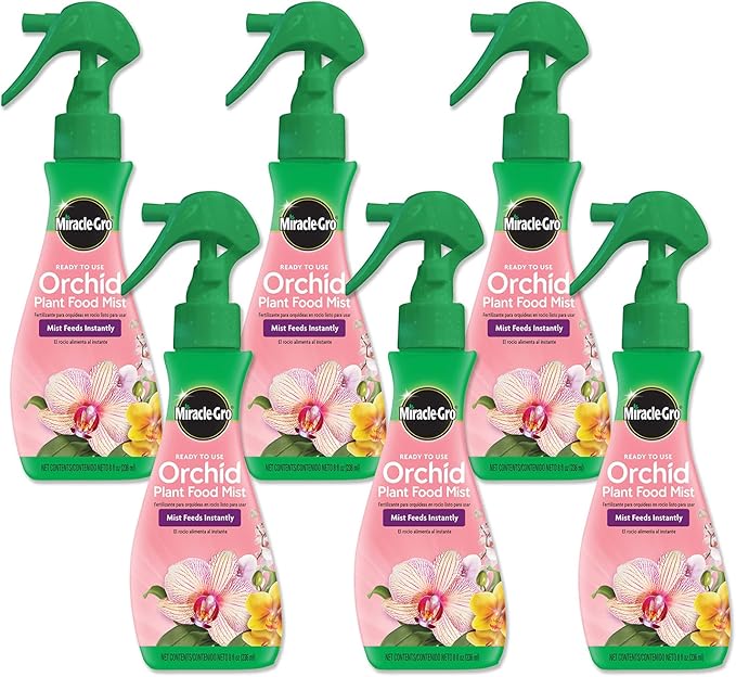Scotts Ready-To-Use Orchid Plant Food Mist, 8 oz., Orchid Food Feeds Plants Instantly, 6 Pack