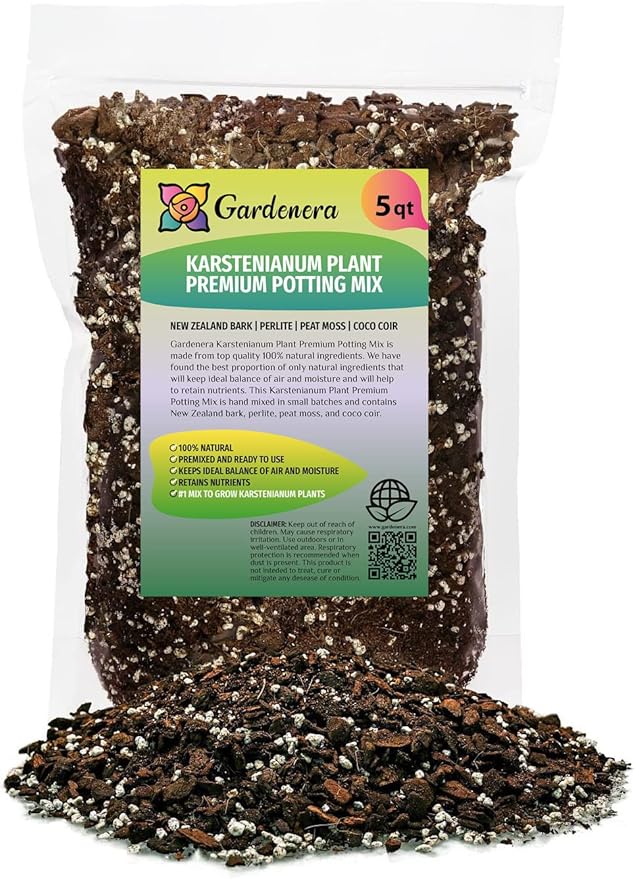 GARDENERA Monstera Karstenianum Potting Mix - Retains Moisture and Enhances Root Development - 5 Quart