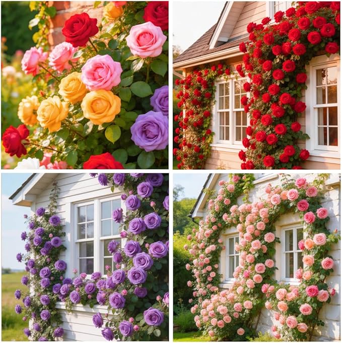 60+ Rose Seeds for Planting Outdoor Non-GMO Heirloom-Perennial Flowers Rose Flower Seeds Garden Decor Open-Pollinated
