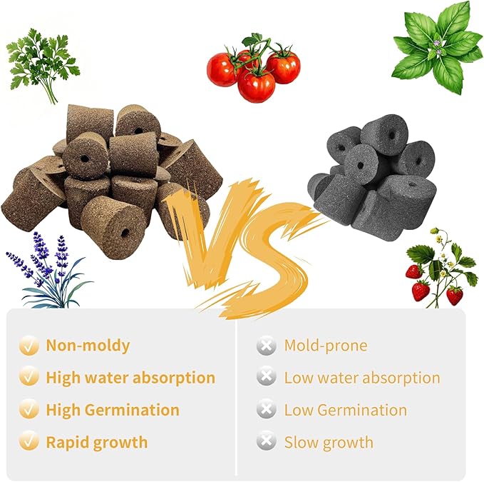 Compatible Replacement Pods for Click and Grow Smart Garden - 10 Packs Seedless Grow Sponges for Root Growth, Perfect for Indoor Herb Gardens & Transplanting