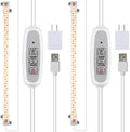 One Strip Growing lamp 2-Pack, Full Spectrum LED Grow Light Strips for Indoor Plants with Auto ON/Off Timer & 4 Dimmable Levels for Green House Hydroponics Succulent (One Head 2 Pack)