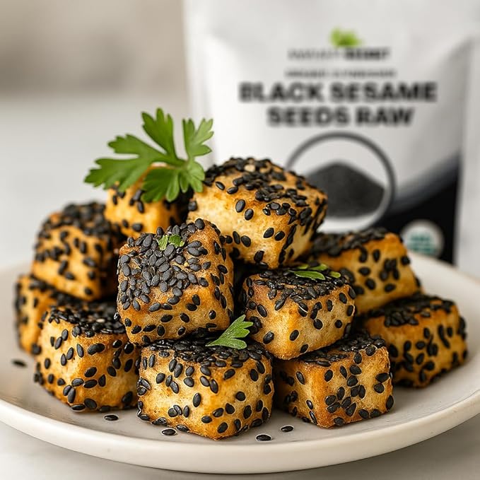 Mayan's Secret - Organic Black Sesame Seeds Raw – USDA Certified, Vegan, Non-GMO, Gluten-Free – High Protein & Nutrient-Rich Superfood – (907g) 2lbs